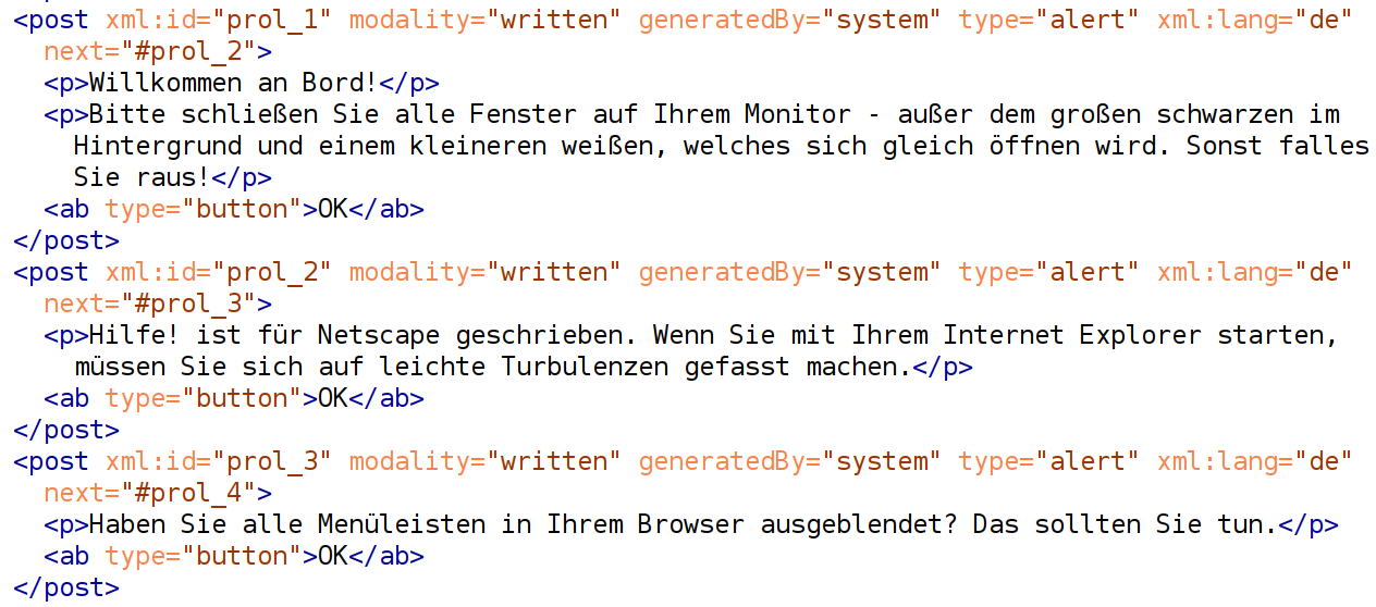 Encoding example prologue
