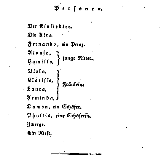a page of the play Frühlingszauber
